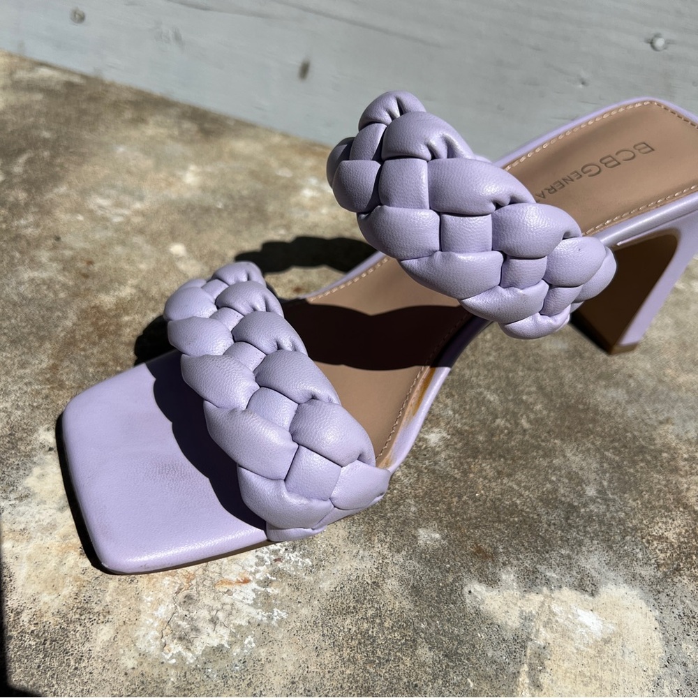 Bcbgeneration Lavender Braided Heels - image 7
